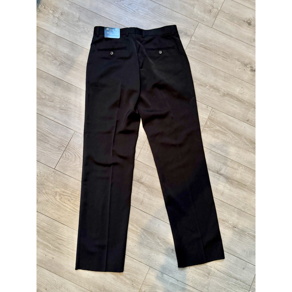 Men's Black Dress Pants - Modern Straight Fit